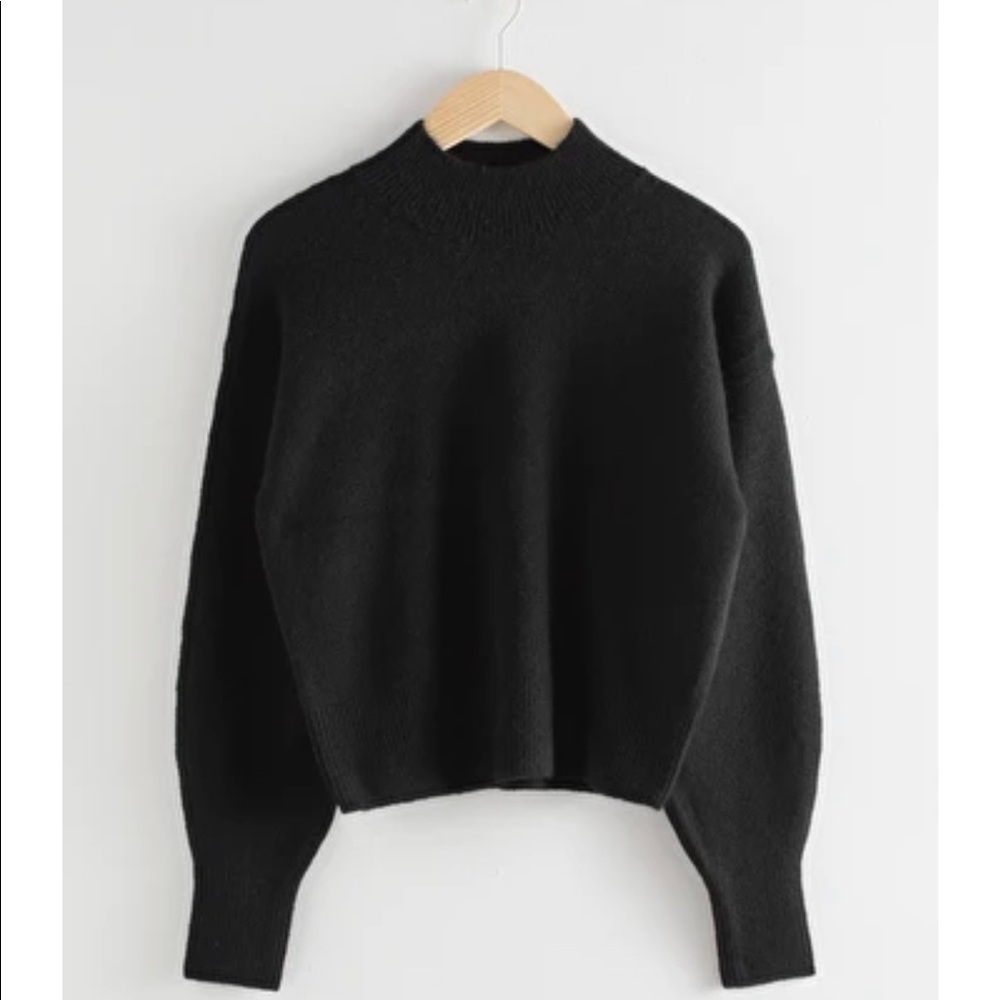 &OtherStories Black Mock Neck Sweater